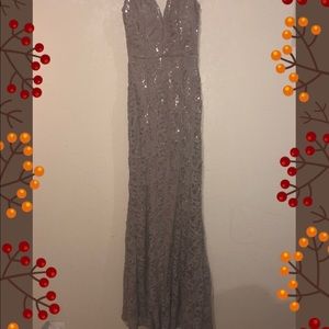 Formal dress/Gown Taupe Lace